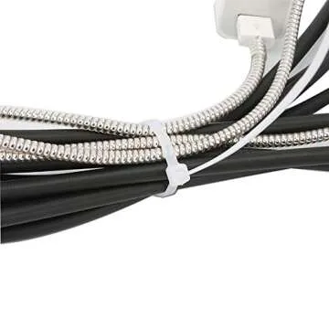 Zip Ties Assorted Size Clear 4 6 8 10 Inch White Cable Ties Heavy Duty Plastic Wire Ties Wraps Zipties for Home,Office,Garage, Plant Garden Fence Crafting Travel Workshop 400 pack