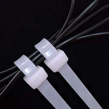 Zip Ties Assorted Size Clear 4 6 8 10 Inch White Cable Ties Heavy Duty Plastic Wire Ties Wraps Zipties for Home,Office,Garage, Plant Garden Fence Crafting Travel Workshop 400 pack