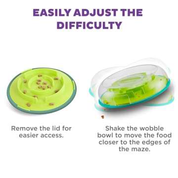 Outward Hound Nina Ottosson Wobble Bowl Dog Game -Interactive Slow Feeder Bowl Dog Game