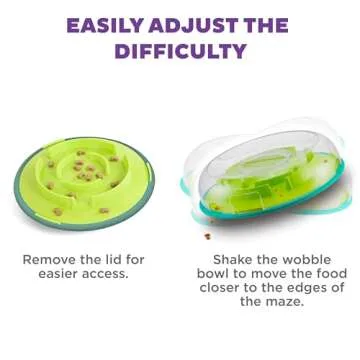 Outward Hound Nina Ottosson Wobble Bowl Dog Game -Interactive Slow Feeder Bowl Dog Game