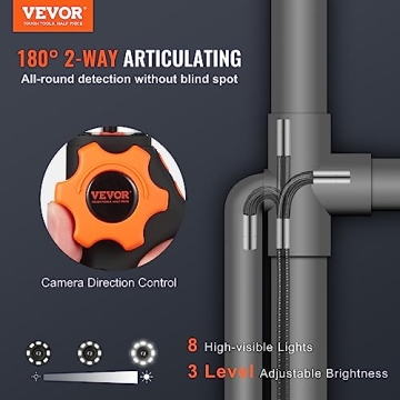 VEVOR Articulating Borescope Camera with HD Display