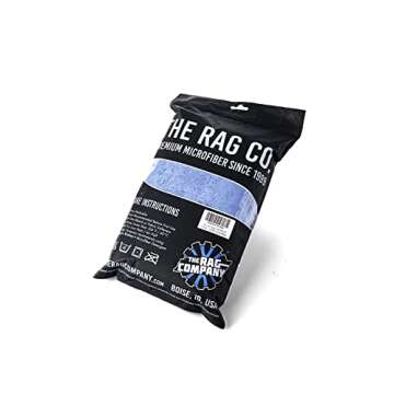 The Rag Company - Eagle Edgeless 500 (4-Pack) Professional Korean 70/30 Blend Super Plush Microfiber Detailing Towels, 500GSM, 16in x 16in, Blue