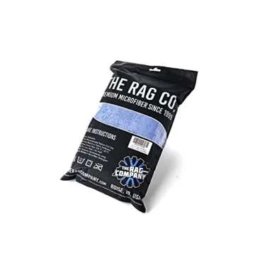 The Rag Company - Eagle Edgeless 500 (4-Pack) Professional Korean 70/30 Blend Super Plush Microfiber Detailing Towels, 500GSM, 16in x 16in, Blue