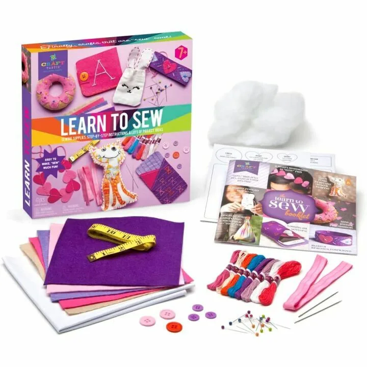 Learn to Sew Kit - 7 Fun Projects for Ages 7+