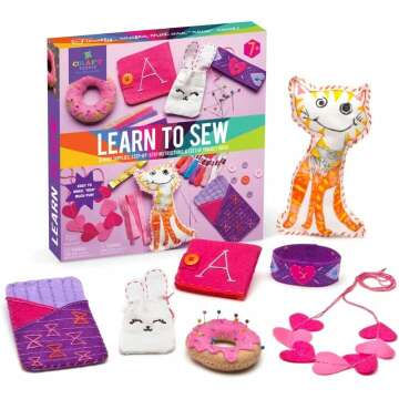 Learn to Sew Kit - 7 Fun Projects for Ages 7+