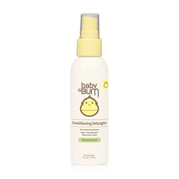Baby Bum Conditioning Detangler Spray | Leave-In Conditioner Treatment with Soothing Coconut Oil| Natural Fragrance | Gluten Free and Vegan | 4 FL OZ