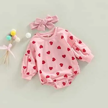 Engofs Valentine's Day Baby Outfit with Headband - 12-18 Months