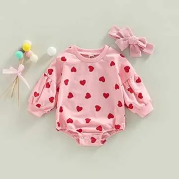Engofs Valentine's Day Baby Outfit with Headband - 12-18 Months
