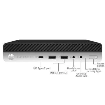 HP EliteDesk 800 G5 Mini Business Desktop PC, Core i5-9500T, 16 GB DDR4 RAM, 512 GB SSD, Keyboard and Mouse, WiFi, BT, Windows 11 Pro (Renewed)