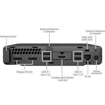 HP EliteDesk 800 G5 Mini Business Desktop PC, Core i5-9500T, 16 GB DDR4 RAM, 512 GB SSD, Keyboard and Mouse, WiFi, BT, Windows 11 Pro (Renewed)