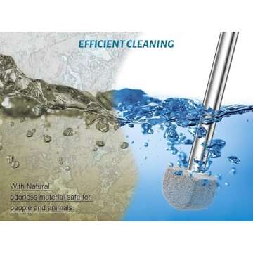 YINGMORE Pumice Stone Toilet Bowl Cleaner Toilet Deep Cleaning,Bathroom Cleaner Brush with Long Hand...