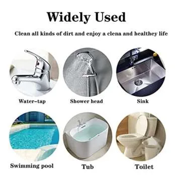 YINGMORE Pumice Stone Toilet Bowl Cleaner Toilet Deep Cleaning,Bathroom Cleaner Brush with Long Handle for Remove Hard Water Stains with Toilet Handle+ Pumice Stones