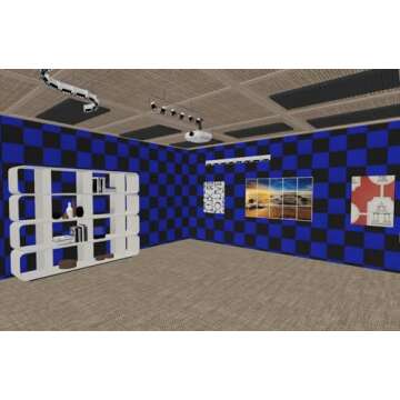 48 Pack 12 "X 12 "X1" Acoustic Panels Studio Soundproofing Foam Wedge Tiles, (24BLUE+24BLACK)