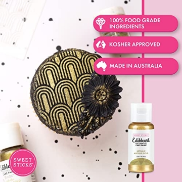 SWEET STICKS Edible Art Decorative Cake Paint in Antique Gold