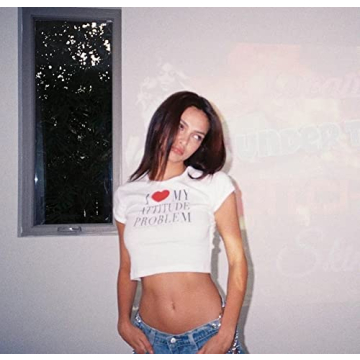 I Love My Attitude Problem Crop Top for Women