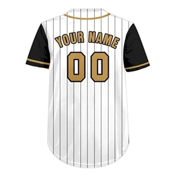 Custom Black Gold Baseball Jersey Personalized Style
