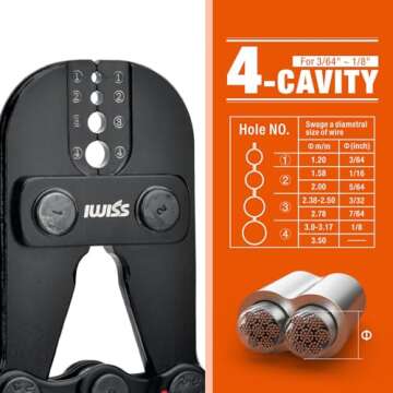 iCrimp Wire Rope Crimping Tool for Aluminum Oval Sleeves, Double Sleeves, Crimping Loop sleeve from ...