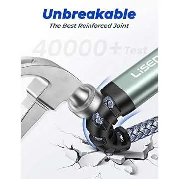 LISEN 10FT MFi iPhone Charger Cable - Durable & Fast