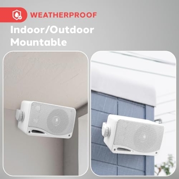 Pyle Weatherproof 3-Way Outdoor Speakers - 200W