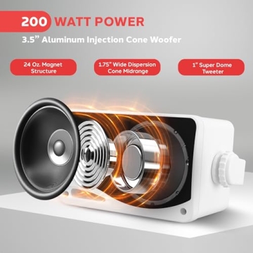 Pyle Weatherproof 3-Way Outdoor Speakers - 200W