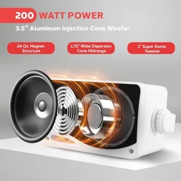 Pyle Weatherproof 3-Way Outdoor Speakers - 200W