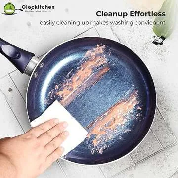 6 Piece Nonstick Aluminum Cookware Set in Blue