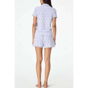 Yiulangde Roller Dupes Rabbit Pajamas Preppy Aesthetic Monkey Pj Sets for women 2 Piece Y2k Short Sleeve Button Down Pjs Shorts Pajama Set