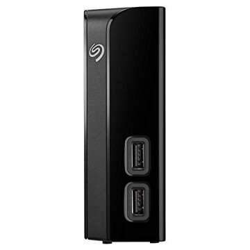 Seagate Backup Plus Hub 8TB Desktop Hard Drive w/Rescue Data Recovery Services
