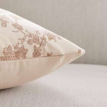 YZJZEDS 100% Cotton Farmhouse Pillow Covers Set of 2