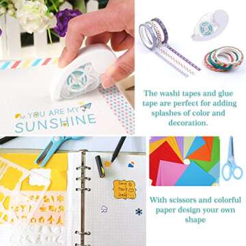 Tebik Dotted Journal Kit with Colored Pens and Accessories