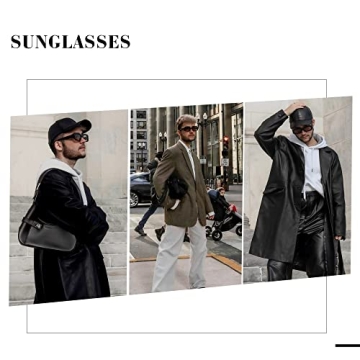 VANLINKER Retro Rectangular Sunglasses with UV400 Protection