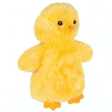 Best Pet Supplies Chicken Crinkle Plush Dog Toys for Interactive Play, Puppy and Senior Indoor Play, Colorful Chicken Toy Shape, Cute and Cuddly - Crinkle Chicken (Yellow)