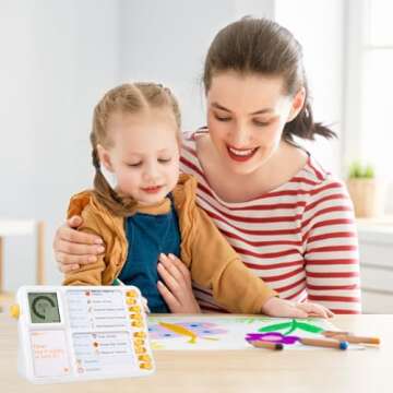 Visual Timer for Kids with Planning Board, ADHD Timer for Kids, Daily Chore Board-Checklist for Autism, Increase Self-Regulation, Silence Timer for Home