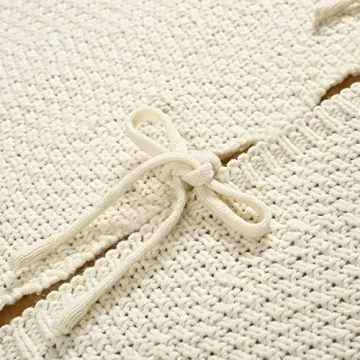 Luxury Sattiyrch Knit Christmas Tree Skirt for 6 Ft Trees