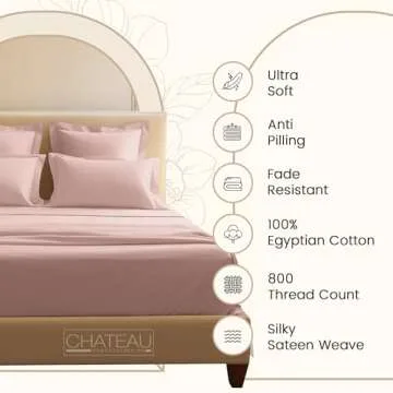 Egyptian Cotton Sheets King Size, 4PC Sateen Weave Pink Bed Sheets, King Size Sheets Set, King Sheets Deep Pocket Fitted Sheet & Pillowcase Sets, Better Than Silk Sheets King Size Bed Set-Sepia Rose