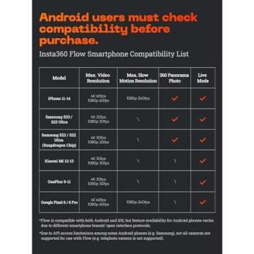 Insta360 Flow Gimbal Stabilizer for Smartphone, Creator Kit - AI-Powered Gimbal, Auto Tracking Phone Stabilizer, 3-Axis Stabilization, Built-in Tripod, Portable & Foldable