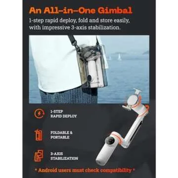 Insta360 Flow Gimbal Stabilizer for Smartphone, Creator Kit - AI-Powered Gimbal, Auto Tracking Phone Stabilizer, 3-Axis Stabilization, Built-in Tripod, Portable & Foldable