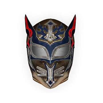 SIN CARA Lycra PRO Adult Lucha Libre Wrestling Mask ( PRO - Fit ) Golden / Black Wrestler Luchador M...
