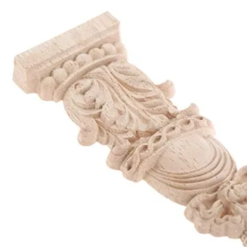 MUXSAM Elegant Wood Carved Onlays for DIY Decor