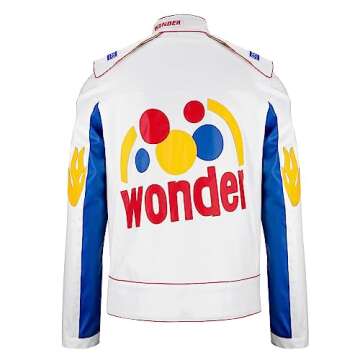 Ricky Bobby Racing Leather Jacket Adult Men Talladega Nights Wonder Halloween Costume Bomber Leather...