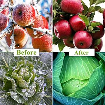 WYRJXYB Plant Covers Freeze Protection Kit 10 x 30 Ft with 6 Pcs Tall Garden Hoops and 18 Clips Frost Cloth Plant Blankets for Plants Greenhouse Floating Row Cover Winter Frost Sun Shade Protection