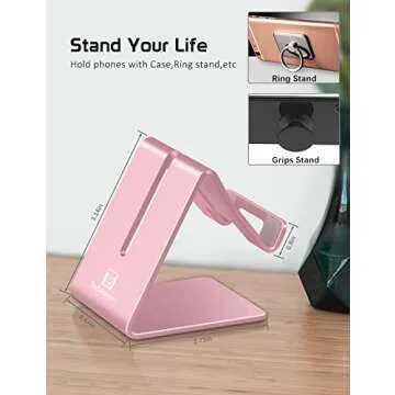 ToBeoneer Phone Stand for Smartphones, Rose Gold Elegance