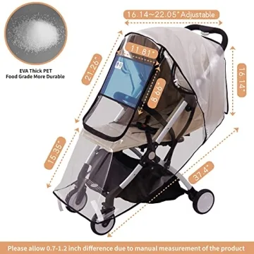 Bemece Universal Stroller Rain Cover for All Weather