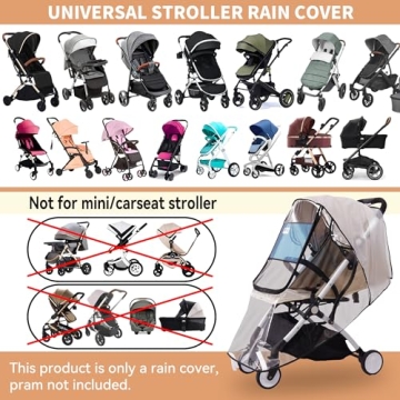 Bemece Universal Stroller Rain Cover for All Weather