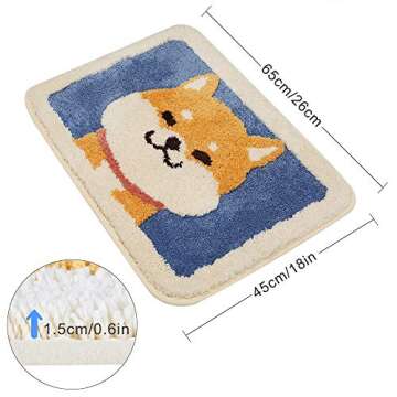 Cute Shaggy Bath Mat - Ultra Absorbent & Non-Slip Rug