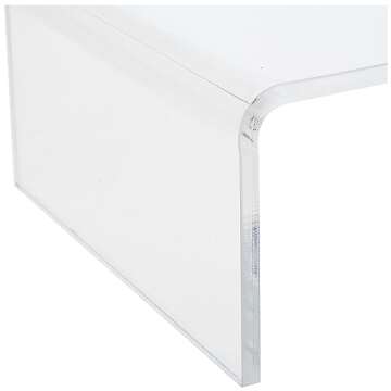 Clear Acrylic Stand for Computer Laptop TV, Display Risers, Jewelry Display Stand, Figure Showcase, Clear Dessert Table (Size 380 x 197 x 100mm, Thickness 10mm)