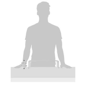 Clear Acrylic Stand for Computer Laptop TV, Display Risers, Jewelry Display Stand, Figure Showcase, Clear Dessert Table (Size 380 x 197 x 100mm, Thickness 10mm)