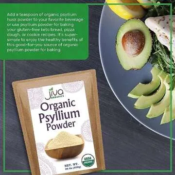 Jiva Organics Psyllium Husk Powder - Keto Friendly Fiber