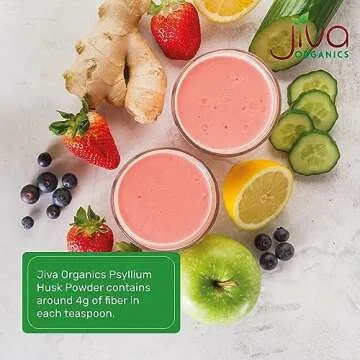 Jiva Organics Psyllium Husk Powder - Keto Friendly Fiber