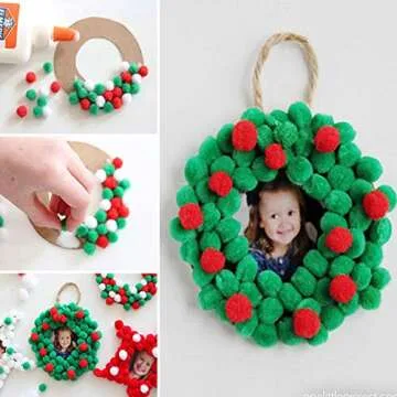 Pom Poms 500 PCS 1 Inch Assorted Pompoms Multicolor Arts and Crafts Fuzzy Pom Poms Balls for DIY Creative Crafts Decorations, Kids Craft Project, Home Party Holiday Decorations